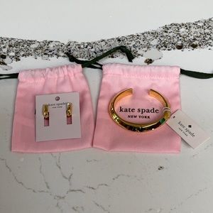 Kate Spade “raise the bar” earrings & bracelet set